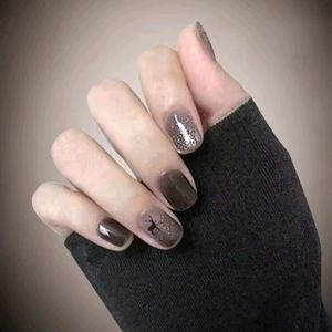 24 pc Goth Winter's Night xmas Nails